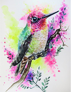 Watercolour Hummingbird